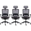 3PACK Ergonomická kancelárska stolička SWIFT, čierna (3 ks)