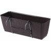 Prosperplast RATOLLA PW 49,2x17,2x17,4cm truhlík s miskou tmavě hnedý