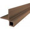 EKOfence WPC Fasádna rohová lišta Hnedá 81x81x2900mm 13629