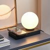Stolná lampa Lindby Junis, čierna, funkcia nabíjania - 8032756