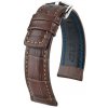 Kožený remienok Hirsch Grand Duke L 02528010-2, hnedý, teľacia koža, dĺžka L, Quick Release 22 mm