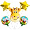 Sada narodeninových balónov Žirafa Zvieratá na narodeninovú oslavu 5 ks