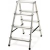 Kadax Hliníkový rebrík s plošinou Molde, 4 stupne, 125 kg