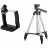 SKLADACÍ FOTOGRAFICKÝ STATÍV 133 cm + PILOT DRŽIAK NA TELEFÓN FOTOAPARÁT TRIPOD