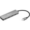 Sandberg 136-41 hub USB 3.2 Gen 1 (3.1 Gen 1) Type-C 10000 Mbit/s Šedá