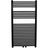 NOVASERVIS - Vykurovacie teleso čierné - rovné, stredové pripojenie 450/1200/RS,5