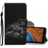 Peňaženkové kožené puzdro na Xiaomi Redmi 8 - Black Cat