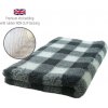 DRYBED Premium Vet Bed Káro čierny + biely 150 x 100 cm