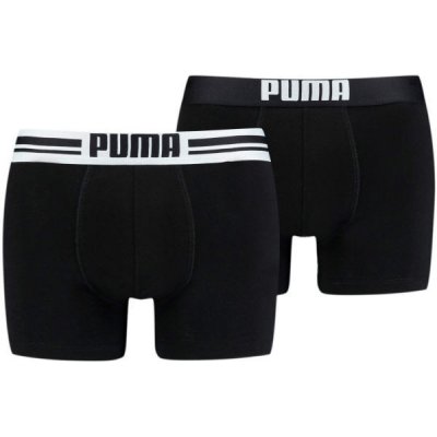 Puma PLACED LOGO BOXER 2P Pánske boxerky, čierna, S