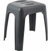 SPIRELLA Sedadlo do sprchy HOCKER, tmavo sivé, plast, 47 cm, do 130 kg