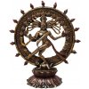 MystiCalls Dekorační soška boha Šivy Natarádži (Král tance), bronzovaný Polyresin, výška 23 cm