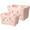 Hatu Súprava detských úložných košov Mačka, 2 ks, ružová