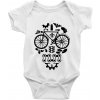 Bike lebka Body dojčenské s krátkym rukávom biele