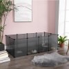 FEANDREA Skladacia plastová ohrádka 143 x 46 x 73 cm sivá