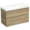 Umývadlo so skrinkou do kúpeľne Jungborn TRENTA 100 cm dub halifax prírodný