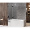 New Trendy EXK-1990 AVEXA BLACK vaňová zástena 140 cm, ľavá 140 cm čierna