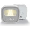 Budík digitálny s LED svetlom zajačik biely FOREVER FNL-06 AURORA ACCU