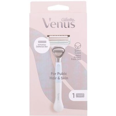 Gillette Venus Satin Care For Pubic Hair & Skin holicí strojek pro oblast bikin a intimní místa pro ženy