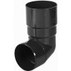 BRYZA Odtokové koleno 89° plast Ø 90 mm, čierna farba RAL 9005