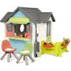 Domček s reštauráciou a obchodom so stoličkami Chef House Life Smoby rozšíriteľný so záhradkou