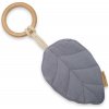 NEW BABY Detské hryzátko Leaf grey 16x14 sivá