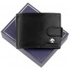 Luxusná 286-1 RFID čierna pánska peňaženka z hovädzej kože 12,5 x 9 x 2,5 cm