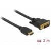 DELOCK KABEL HDMI NA DVI 2 M, 85654