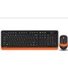 A4tech FG1010 FSTYLER set bezdr. klávesnice + myši, oranžová barva
