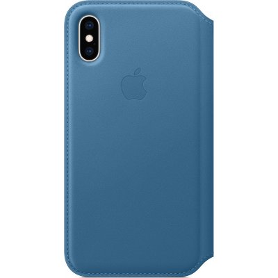 Apple Leather Folio kožené iPhone XS Max modro-šedá MRX52ZM/A