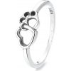Majya Strieborný prsteň SRDCE a LABKA 11775_7