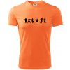 Karate postavy - Pánske tričko Fantasy športové - 3XL ( Neon mandarine )