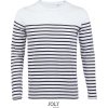 SOL´S MATELOT / Pánske pruhované tričko s dlhým rukávom - white/navy XXXL