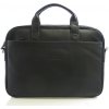 Čierna kožená taška Hexagona 62544 na notebook čierna