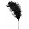 Stručie pierko na pohladenie, krátke, akrylová rukoväť (čierna)