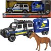 CITY SERVICE CAR - 1:14 - Policajné auto s prívesom a koňom (so zvukom a svetlami)