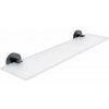 Nimco Unix Polička, dĺžka 50 cm, matné sklo/matná čierna UNC 13091B-50-90