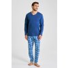Bavlnené pánske pyžamo Mark modré