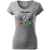 Volejbal volá - Dámske tričko Pure - 2XL ( Tmavosivý melír )