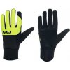 Pánske cyklistické rukavice NorthWave Fast Gel Glove Black/Yellow Fluo S