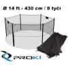 Linder Exclusiv | Ochranná sieť k trampolíne 430cm - 8 tyčí PRO-214-8