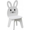 Stolička, stolička pre dieťa - zajačik Biela