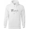 EKG šípky - Mikina pánska Cape s kapucňou - 2XL ( Biela )