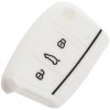 Silikónový obal GARO pre kľúč Škoda, VW, Seat bielý (3-tlačidlový)