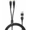 Connect IT CCA-2310-BK Wirez 4in1 1x USB-C 1x Lightning 1,25m černý