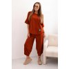 Fashionweek talianska pohodlná tepláková súprava K6727 rudá