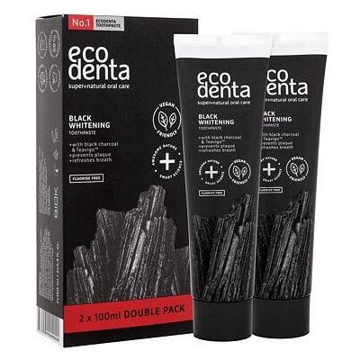 Ecodenta Toothpaste Black Whitening sada bělicí zubní pasta Black Whitening 2 x 100 ml