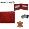 Rovicky N1903 - Peňaženka pánska kožená slim red
