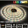 LEDprodukt PROFI LED pásik 60LED/m SMD5050 14,4W/m RGB-W (RGB+teplá biela) IP20 24V