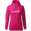 Evolúcia volejbal smeč - Mikina dámská Cape s kapucí - XL ( Purpurová )