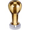 Buna café tamper, šachovnica, lak, 41 mm, nerez lesk, plochý